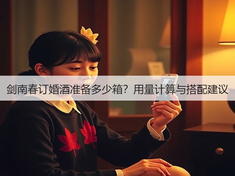 剑南春订婚酒准备多少箱？用量计算与搭配建