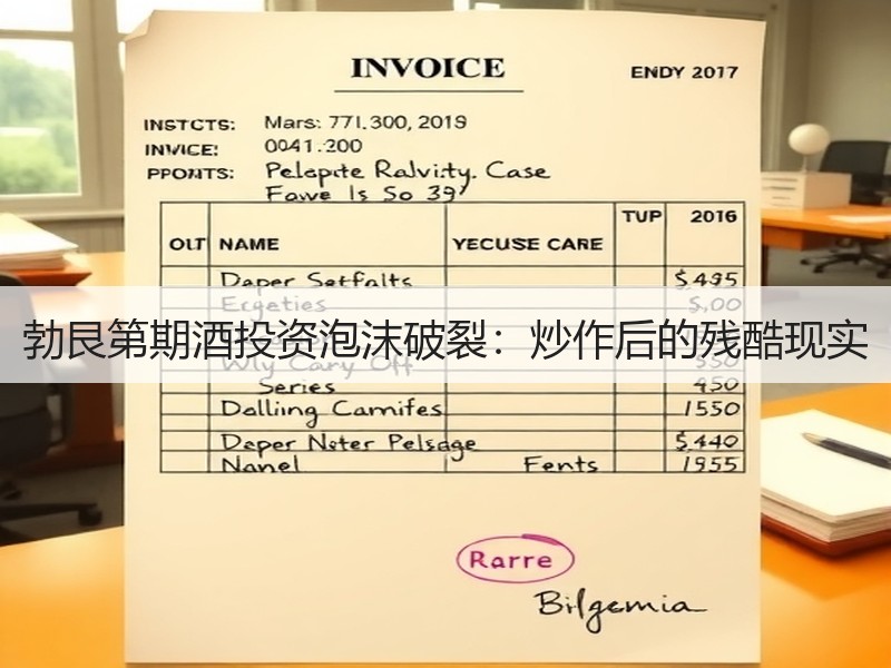 勃艮第期酒投资泡沫破裂：炒作后的残酷现实