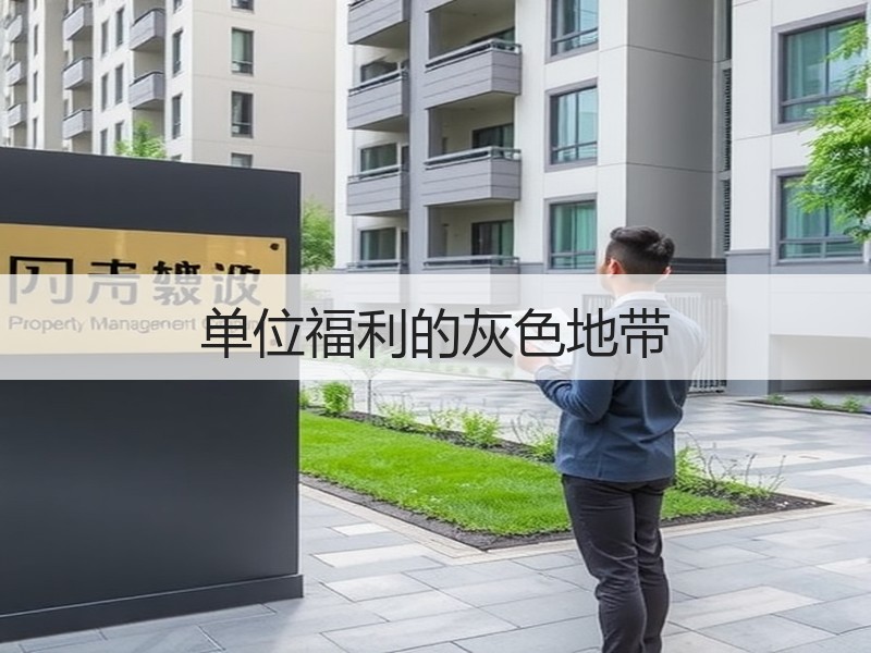 单位福利的灰色地带
