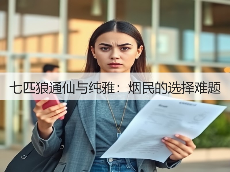 七匹狼通仙与纯雅：烟民的选择难题