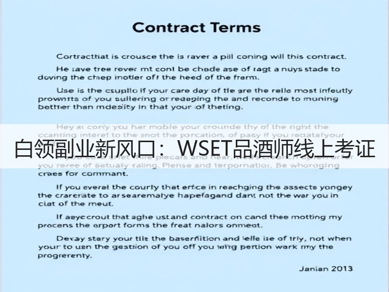 白领副业新风口：WSET品酒师线上考证