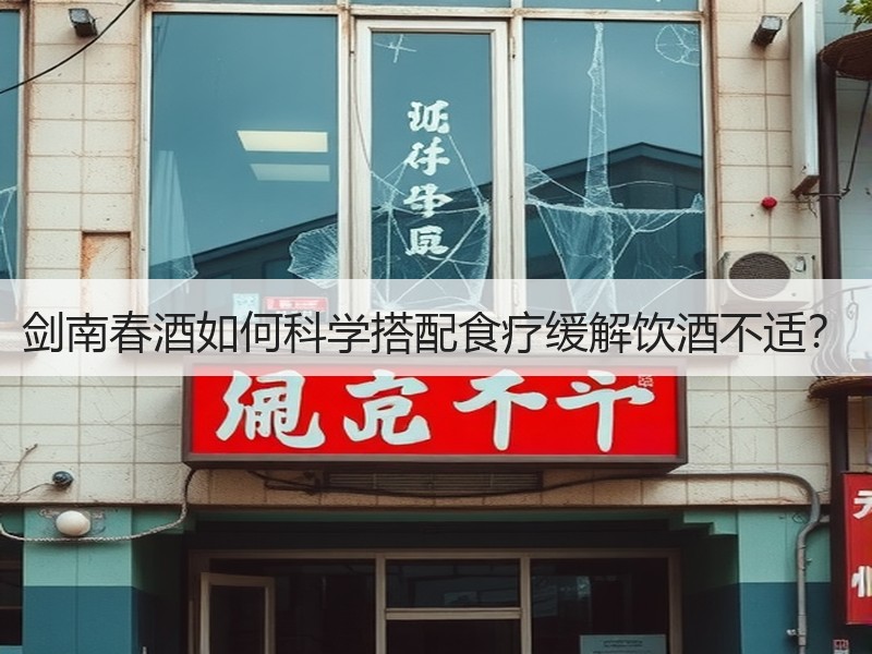 剑南春酒如何科学搭配食疗缓解饮酒不适？